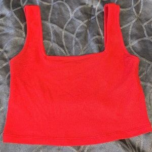 Shein Red Cropped Top shirt.